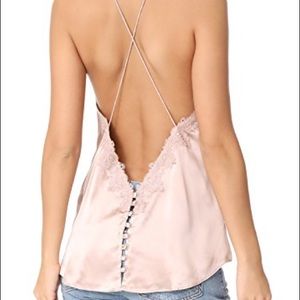 Cami NYC silk cross buttoned back